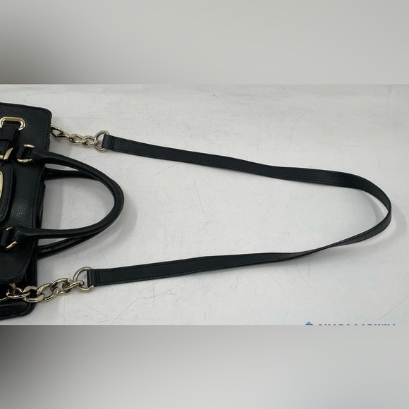 Michael Michael Kors Hamilton Satchel/Shoulder Bag ~Black pebbled leather EUC - Picture 15 of 16